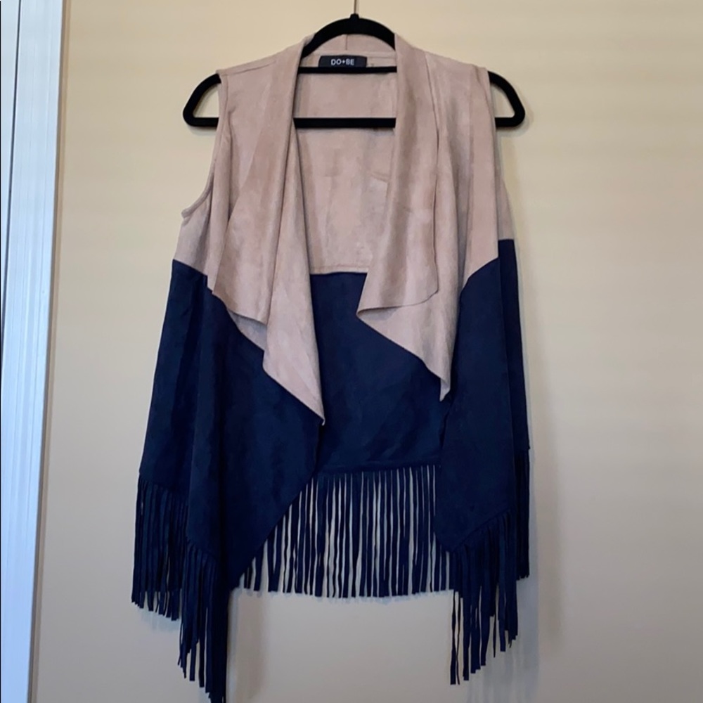Blue/beige vest